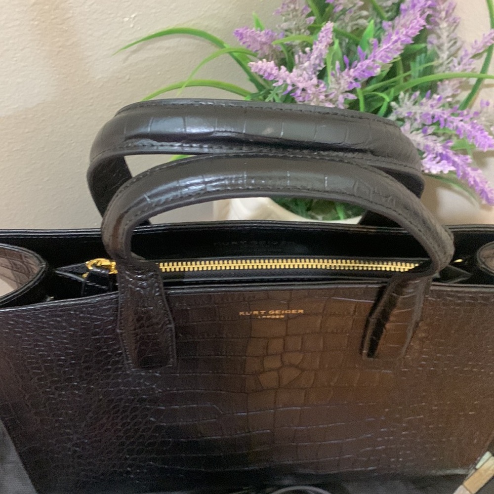 Kurt Geiger London Croc Embossed Leather Tote Bag - Picture 14 of 17